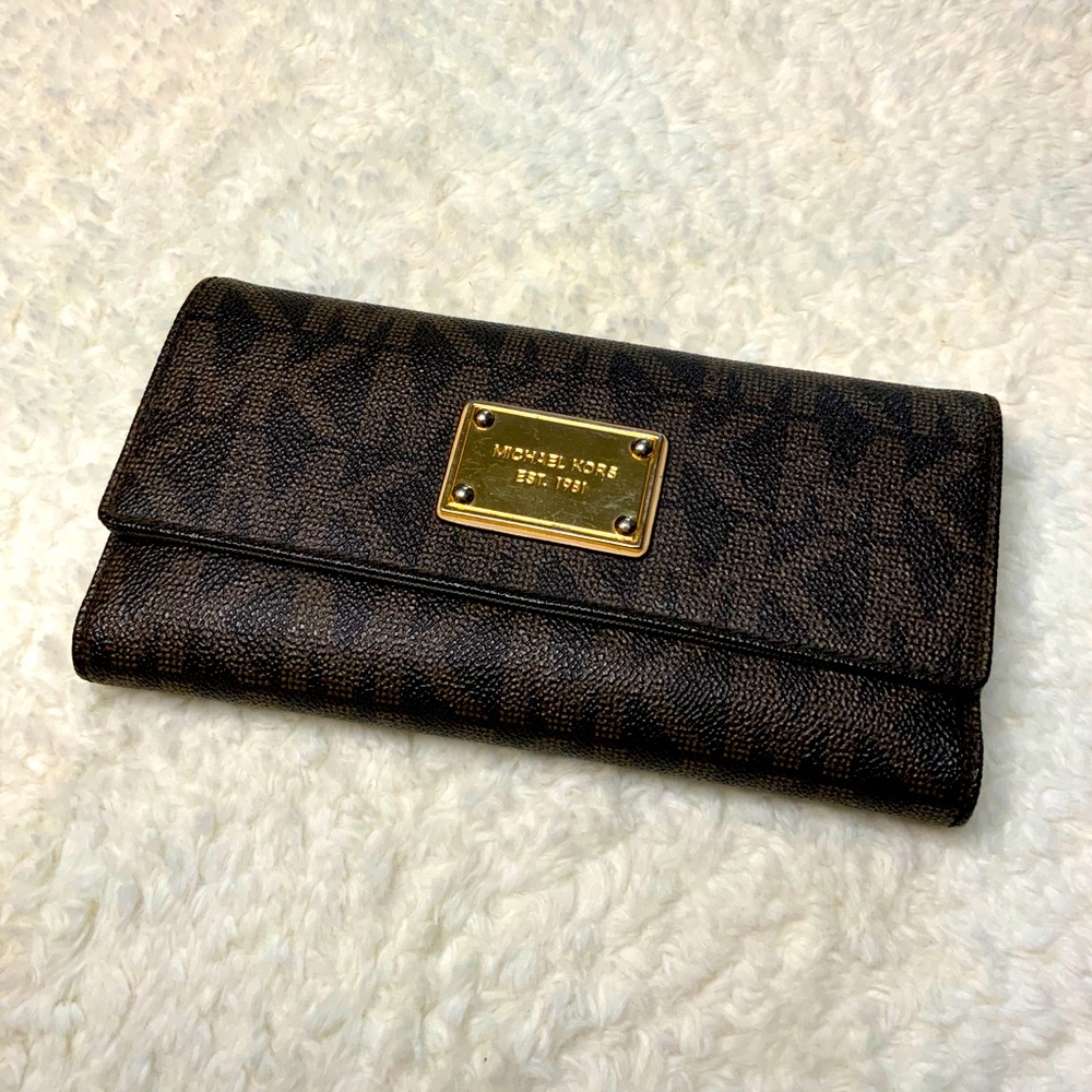 Michael Kors Wallett Brown Monogram